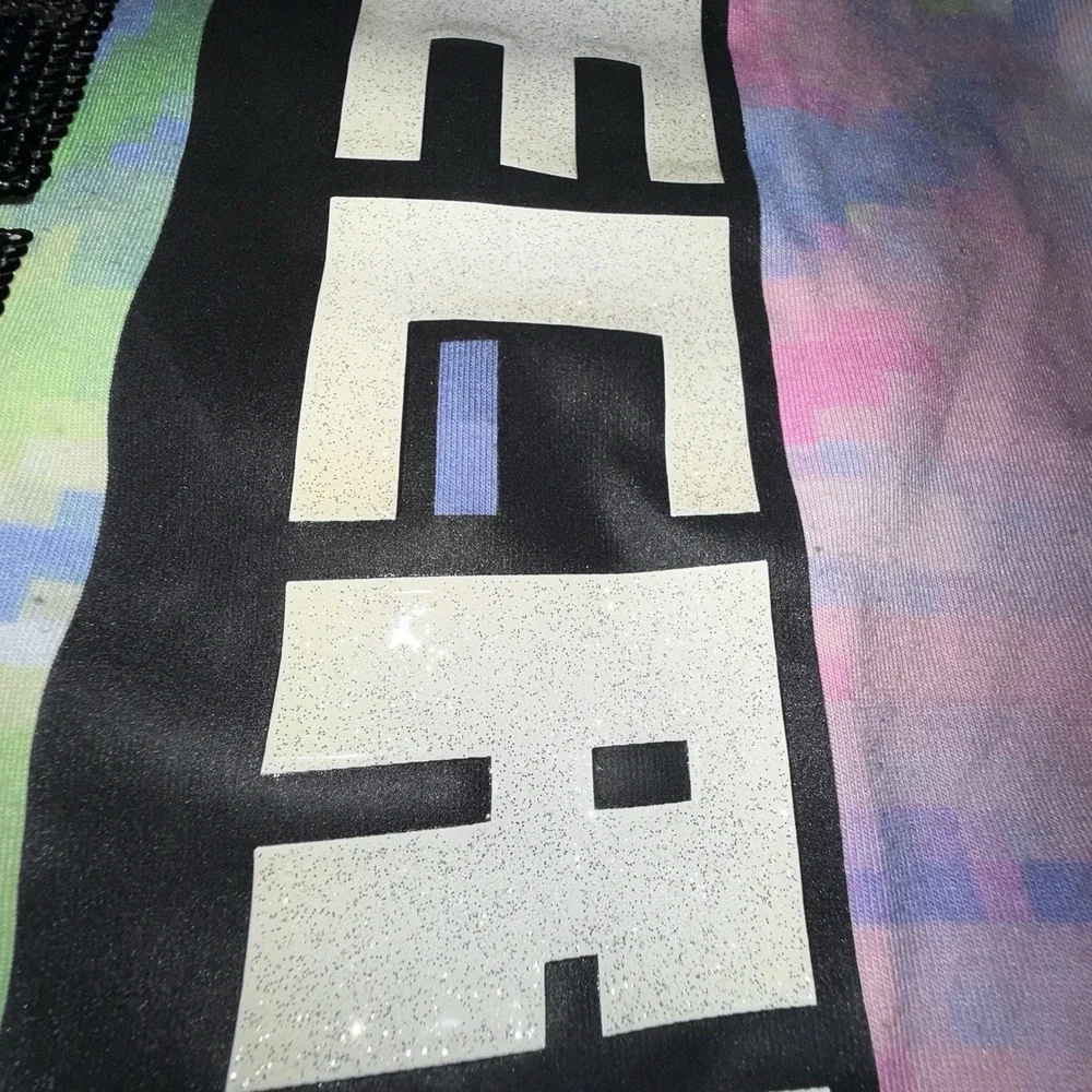 Girls Justice Minecraft Pixilated‎ Rainbow  Video Game T-Shirt XL Plus tie dye